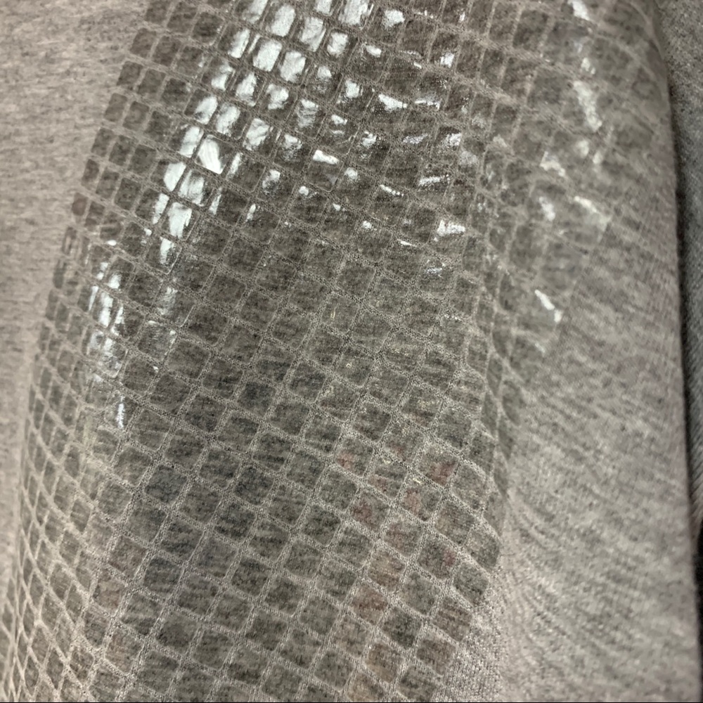 Kenneth Cole Grey Top Sequins Studs Ruched Arms S - Picture 6 of 8